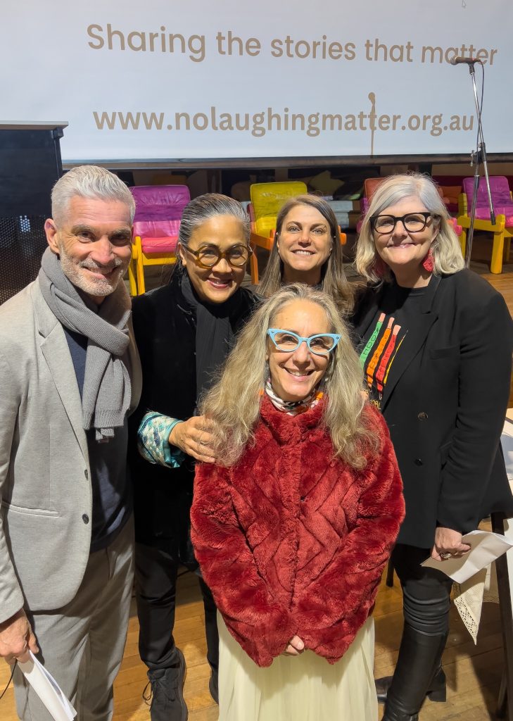 Rosanna Barbero, CEO of Addi Road (centre) with Craig Foster, Kylie Kwong, Tanya Lee and Sam Mostyn. Photo Stuart Spence.