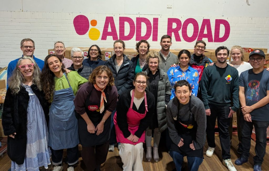 Paul Ramsay Foundation staff visited Addi Road to pack food relief hampers and trade ideas